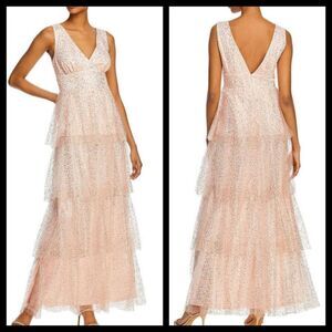Laundry by Shelli Segal Tiered Dress Gown 8 NWT